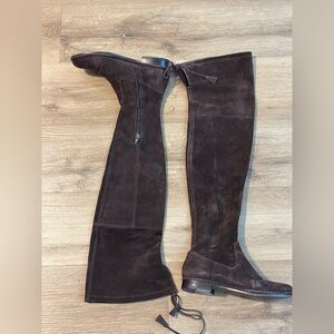 FYRE- Suede Boots (Chocolate Brown Over-the-Knee)